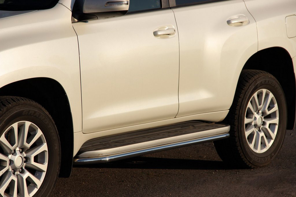 Захист бічного порогу BB004 (2 шт., нерж.) для Toyota Land Cruiser Prado 120