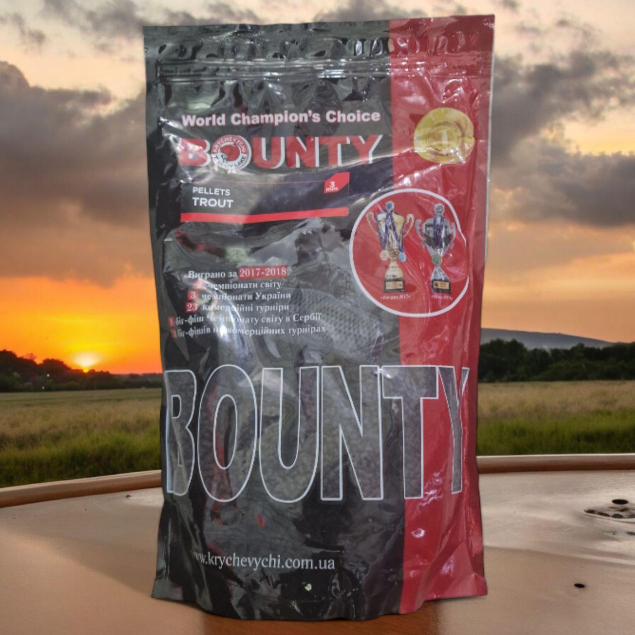Пеллест Bounty Pellets Trout 800гр, форелевий пелетс Bounty 2мм 3