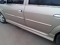 Накладки на пороги під фарбування на Dacia Logan 2005-2008