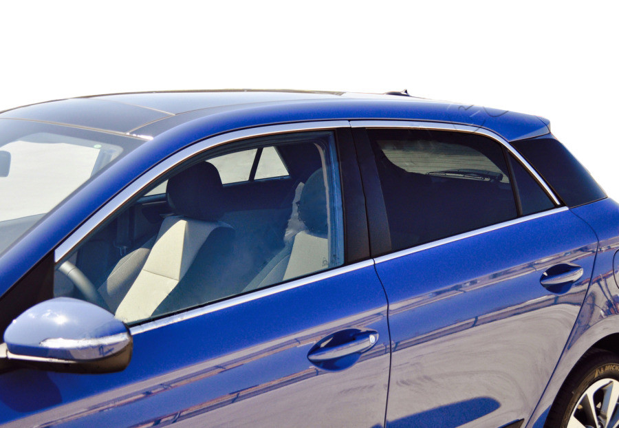 Повна обведення скла (10 шт, нерж) для Hyundai I-20 2014-2020 рр