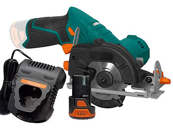 Sturmax CSM5012CL Пила циркулярна акумуляторна 12В+ 1 акумулятор 2.0 Аг і зарядний пристрій.