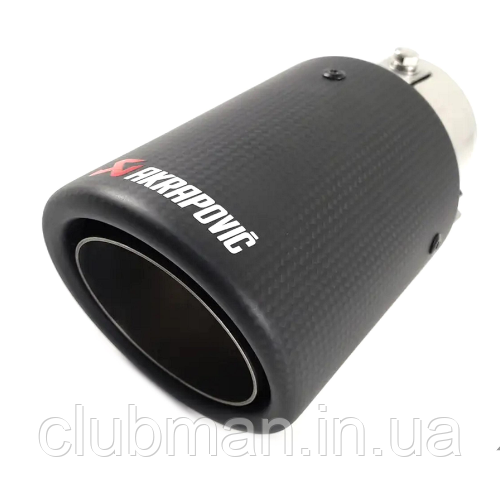 Насадка на глушник AKRAPOVIC V2 (Акрапович) Карбон (мат), 63/102 мм