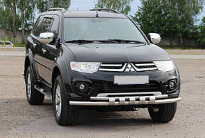 Передній захист ST015 (нерж.) для Mitsubishi L200 2006-2015 рр