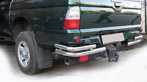 Задні кути AK003-Double (2 шт., нерж) для Mitsubishi L200 1996-2006 рр