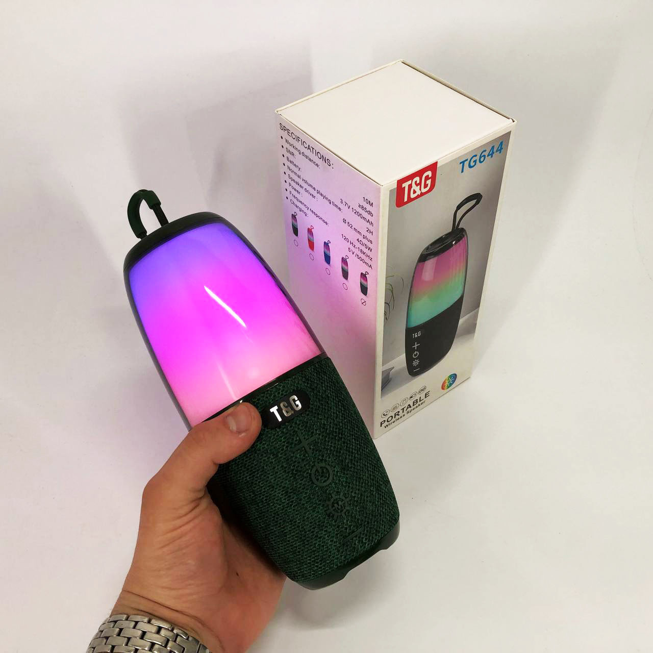 Портативна колонка portable wireless speaker, Колонка з підсвічуванням і світловою музикою JX-92, фото 1