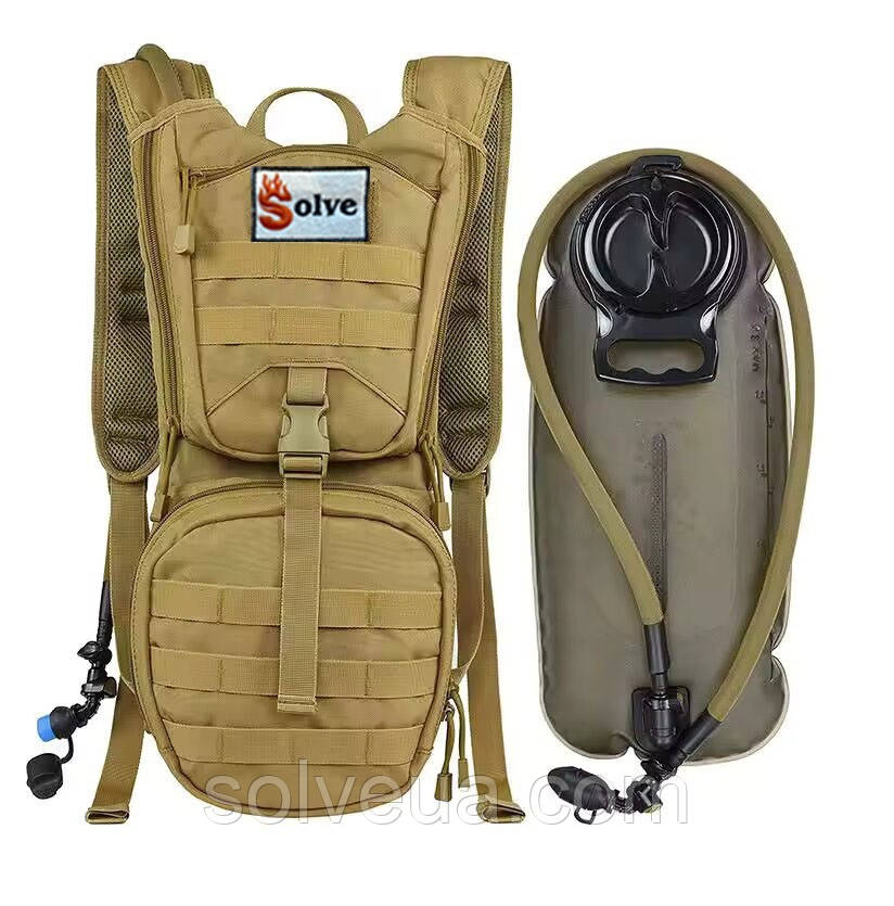 Тактичний гідратор-рюкзак Solve MOLLE 3 л питна система KT6004805 Койот solve, фото 1