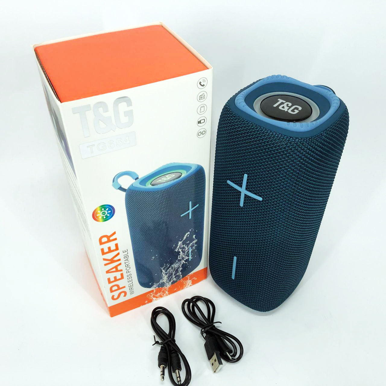 Колонки дорожні TG654, Колонка музична з підсвічуванням bluetooth, Колонки дорожні OV-32, фото 1