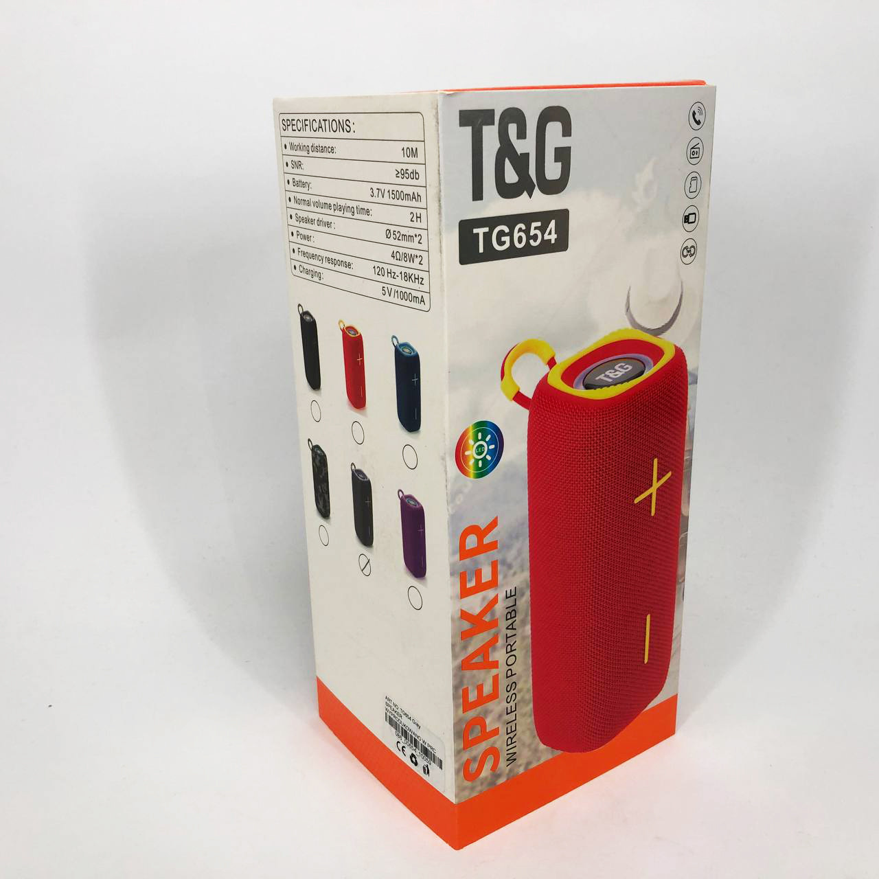 Bluetooth колонка з різнокольоровим підсвічуванням зі стереозвуком TG654, Маленька колонка для вулиці YW-98, фото 1