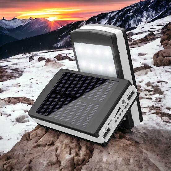 УМБ Power Bank Solar 10000 mAh мобільне зарядне із сонячною панеллю та лампою, JR-785 зовнішній акумулятор