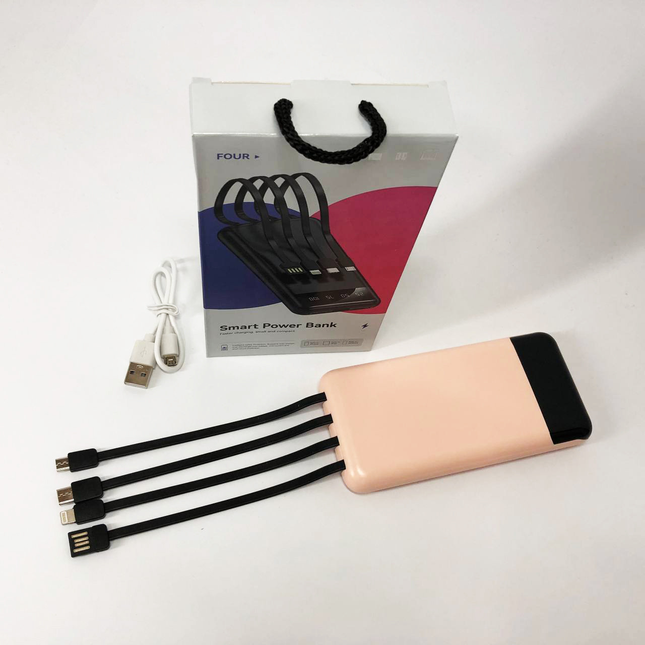 Павербанк Power Bank UKC 50000mAh Мобільна зарядка зовнішній акумулятор портативний павер. WI-624 Колір: рожевий