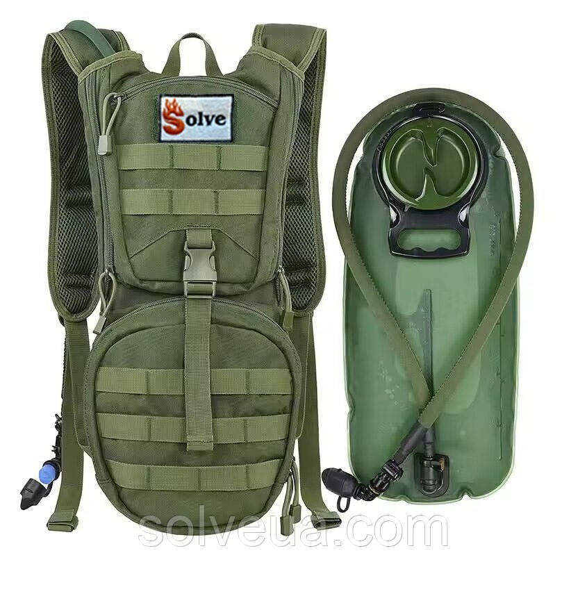 Тактичний гідратор-рюкзак Solve MOLLE 3 л питна система KT6004801 Олива solve