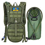 Тактичний гідратор-рюкзак Solve MOLLE 3 л питна система KT6004801 Олива solve, фото 3
