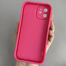 Чохол для Apple iPhone 12 силіконовий чохол з великими бортиками на телефон айфон 12 малиновий n5v, фото 2