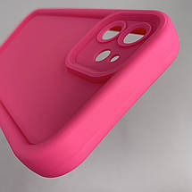 Чохол для Apple iPhone 12 силіконовий чохол з великими бортиками на телефон айфон 12 малиновий n5v, фото 5