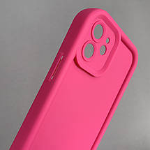 Чохол для Apple iPhone 12 силіконовий чохол з великими бортиками на телефон айфон 12 малиновий n5v, фото 3