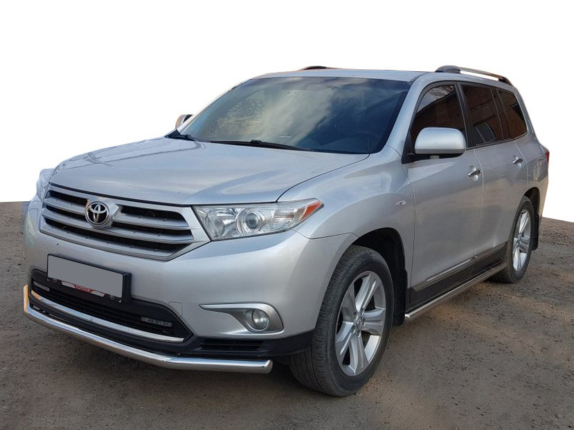 Передній захист ST014 (нерж.) d60/60 для Toyota Highlander 2008-2013 рр