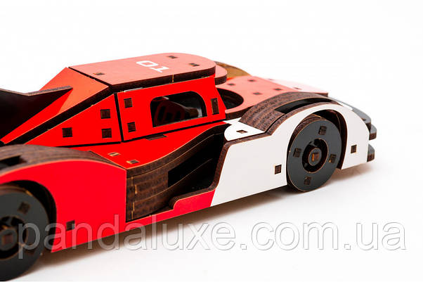 Дерев'яний 3D конструктор гоночне авто Racing Car, модель 146 деталей, фото 5
