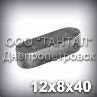 Шпонка призматична 12х8х40 DIN 6885 A, ГОСТ 23360-78 виконання 1