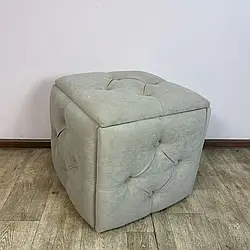 Пуф-трансформер 5 в 1 каретна стяжка каркас білий бежевий