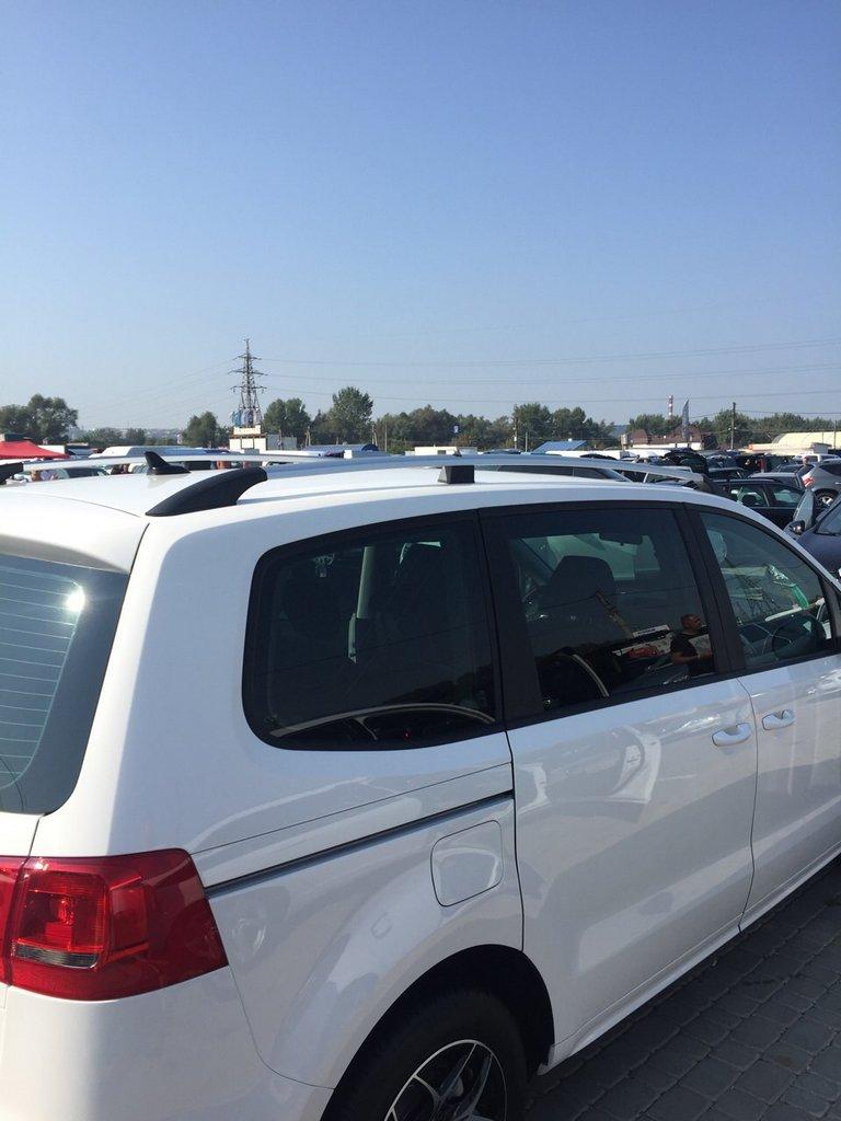 Рейлінги Хром (турецький дизайн) Металева ніжка для Volkswagen Sharan 2010-2024 рр, фото 1