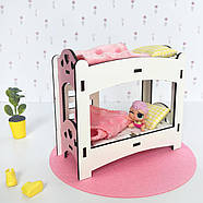 Постільна білизна у ліжко для Лол та ляльок до 12см 3 од. NestWood, фото 9