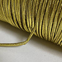 Резинка кругла люрексна, колір-золото, товщина 2мм*1м