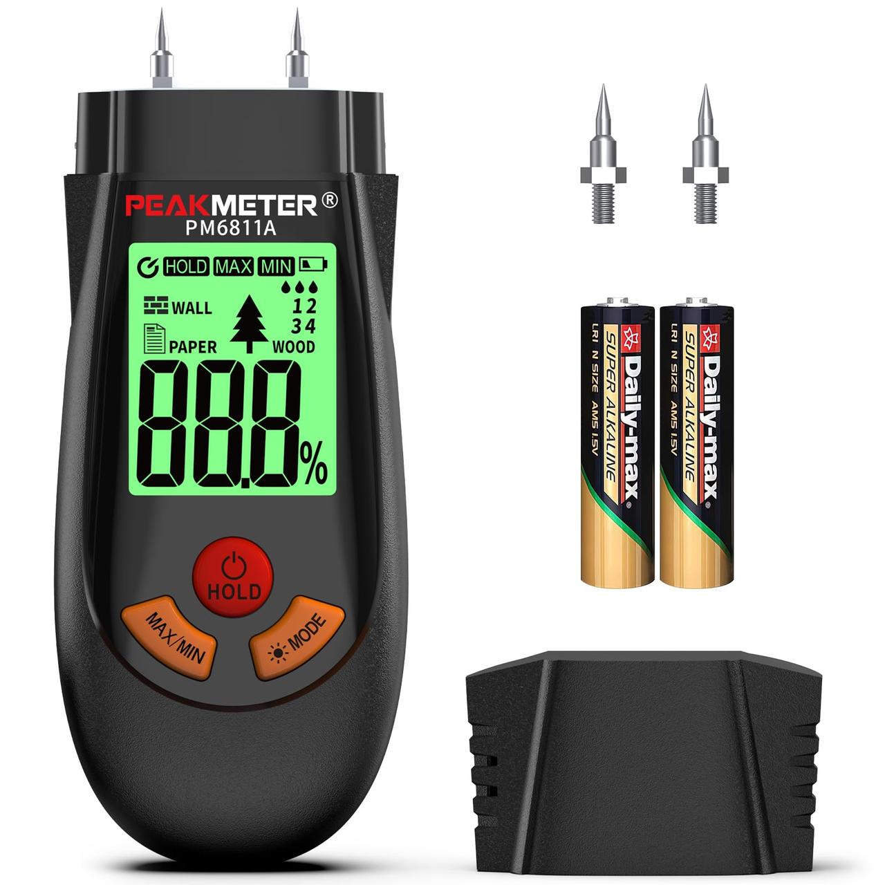 Вимірювач вологості деревини та будматеріалів PeakMeter PM6811A