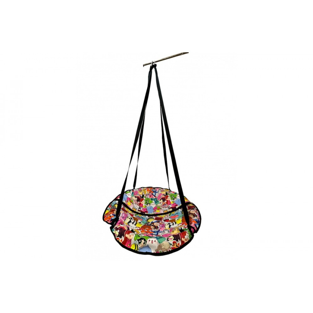 Гойдалка підвісна для дітей і дорослих, гніздо лелеки "Take Ride nest multik" 100*100 см, фото 1