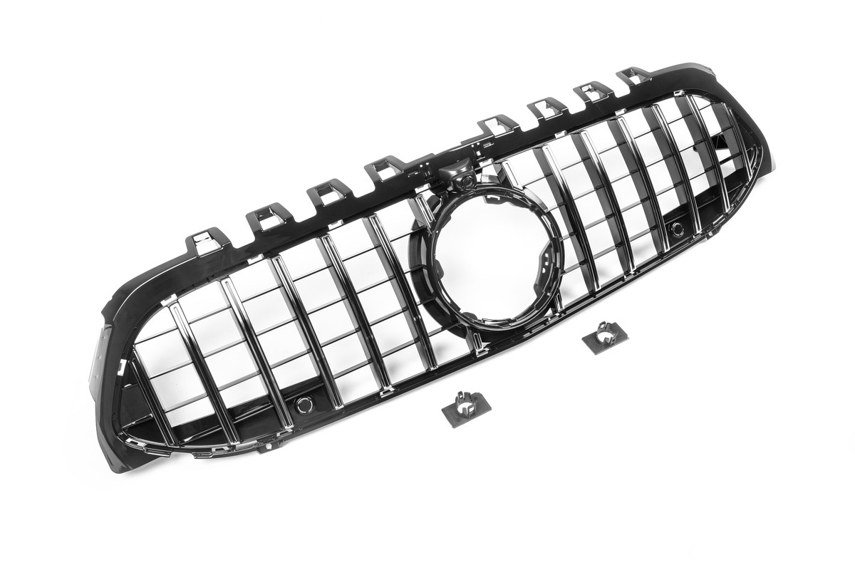 Передня решітка GT (з місцем під камеру) для Mercedes A-сlass W177 2018-2024 рр