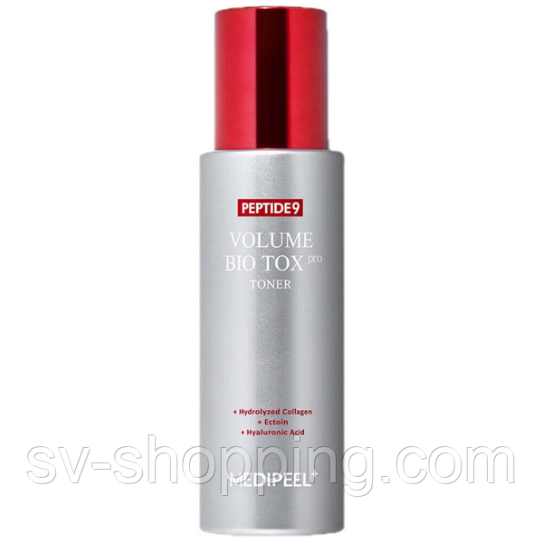 MEDI PEEL PEPTIDE 9 VOLUME BIO TOX TONER PRO 250ML Пептидний тонер-бустер із матриксилом,250 мл