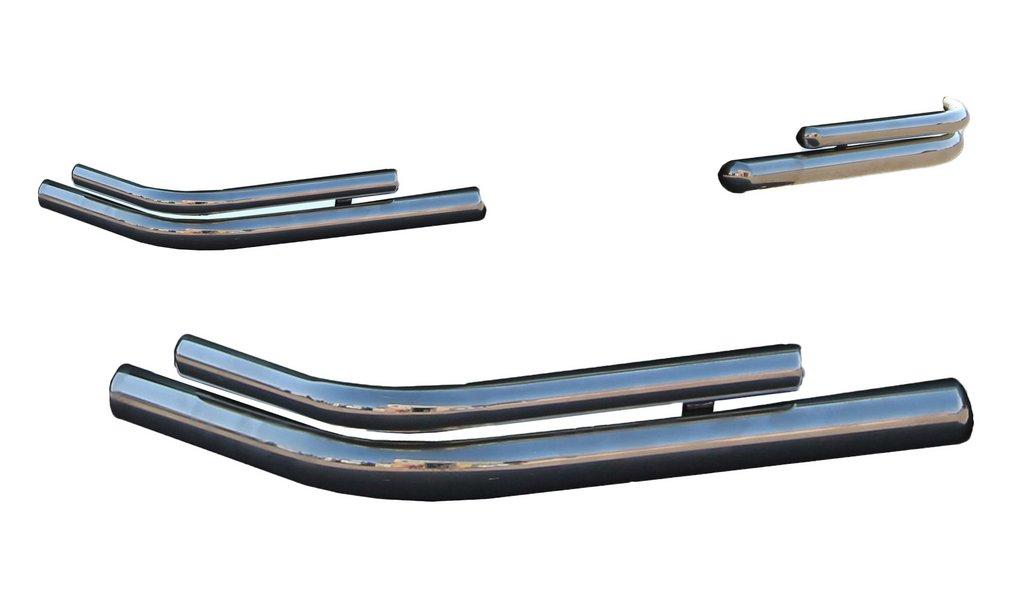 Задні подвійні куточки AK003-double (2 шт., нерж) для Toyota Highlander 2008-2013 рр