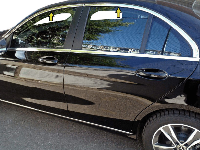 Верхня окантовка вікон (нерж) для Mercedes C-сlass W205 2014-2021рр, фото 1