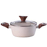Набір каструль із гранітним антипригарним покриттям - 2.5 л, 3.5 л, 4.5 літри, фото 4