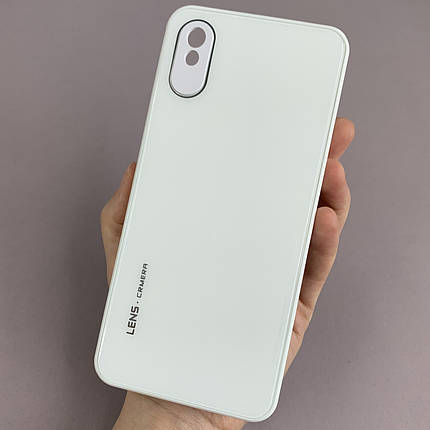 Чохол для Xiaomi Redmi 9A скляний чохол із захистом для камери на телефон сяомі редмі 9а білий k9e, фото 1