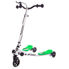 Самокат TRIKKE SPEEDER SP-Sport інерційний трайк для активного відпочинку. Біло-салатовий