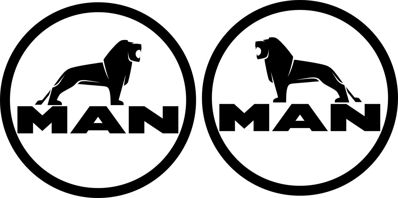 Комплект наклейок на двери  MAN 50 х 50 см  2 шт.
