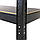 Стелаж 180х90х40 см повністю чорний 5 полиць універсальний міцний та оцинкований з металу не псує підлогу Siker, фото 8