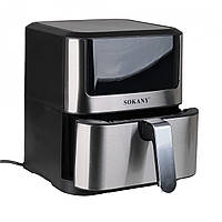 Аерогриль-фритюрниця Sokany SK-ZG-8040 електрична на 7 літрів, 1800 Вт чорна