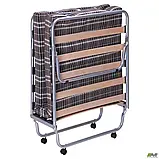 Розкладачка з матрацом 190х80 на ламелях AMF Класик Кілт-4. Євро розкладачки для сну. Розкладне ліжко, фото 2