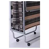 Розкладачка з матрацом 190х80 на ламелях AMF Класик Кілт-4. Євро розкладачки для сну. Розкладне ліжко, фото 3