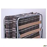 Розкладачка з матрацом 190х80 на ламелях AMF Класик Кілт-4. Євро розкладачки для сну. Розкладне ліжко, фото 6