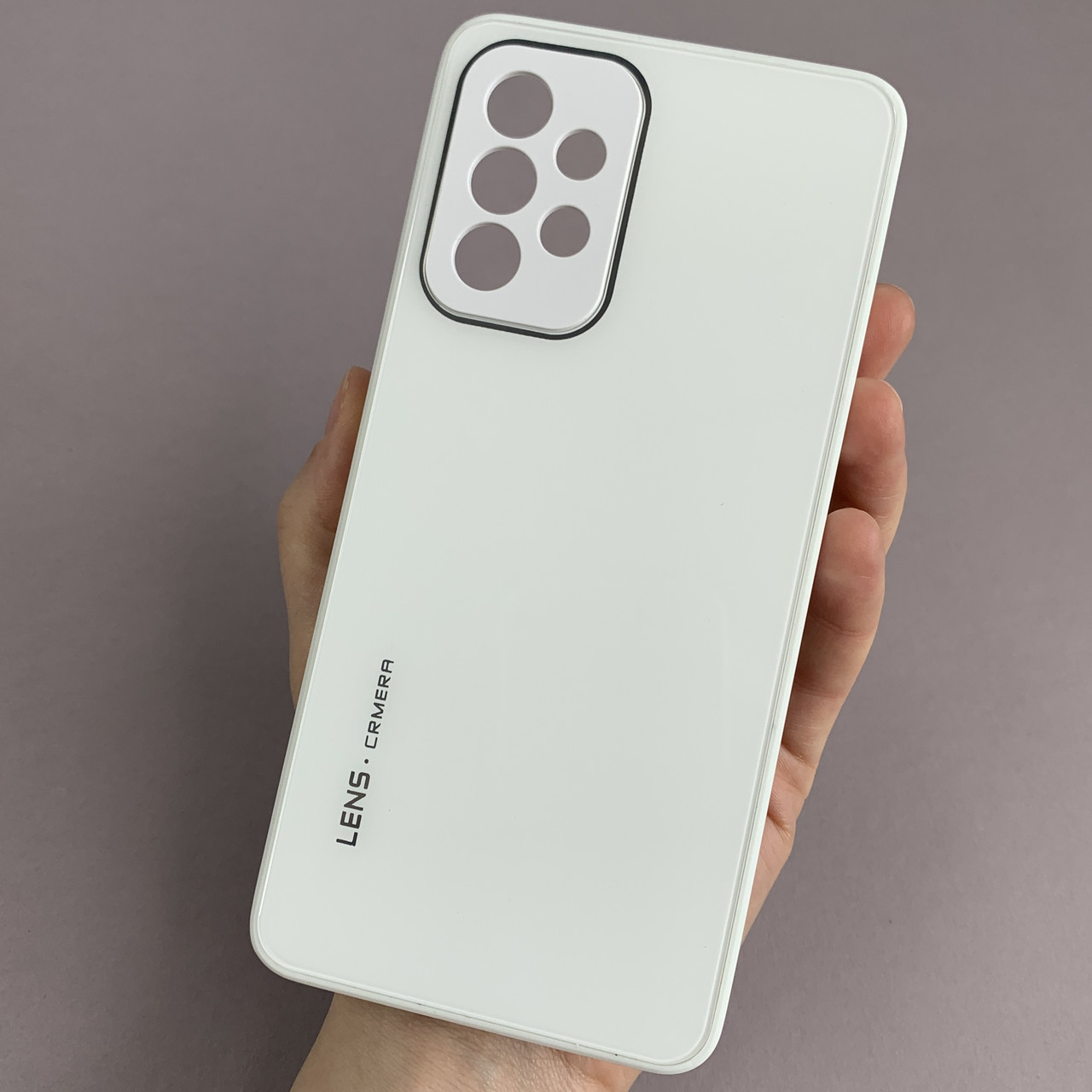 Чохол для Samsung Galaxy A52 скляний чохол із захистом для камери на телефон самсунг а52 білий k9e