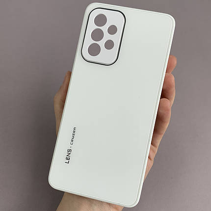 Чохол для Samsung Galaxy A52 скляний чохол із захистом для камери на телефон самсунг а52 білий k9e, фото 1