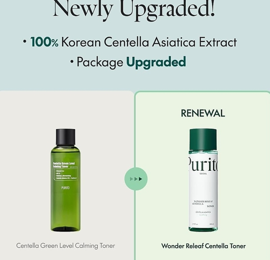 Purito Centella Green Level Calming Toner Безспиртовій заспокійливий тонер з центелою азіатською Purito Centella Green Level Calming Toner