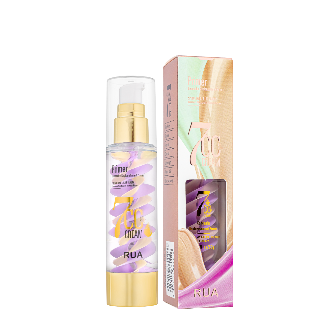 База під макіяж двоколірна RUA 7 CC-cream Concealer Replenishment Primer 6004, 02, фото 1