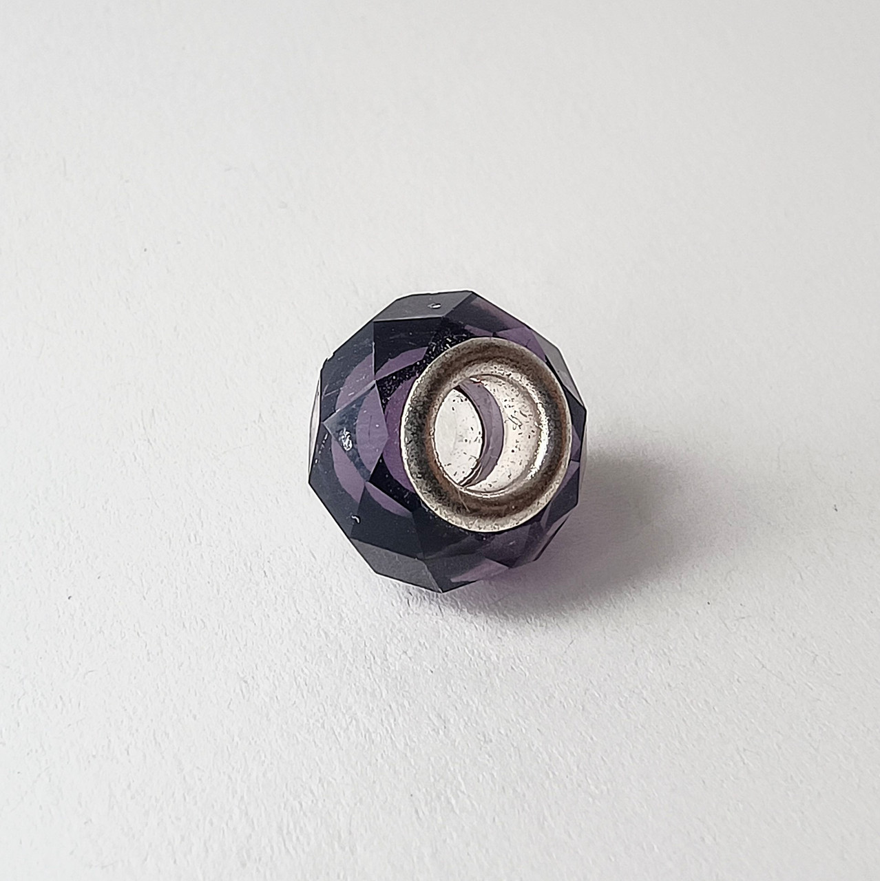 Намистини Finding У стилі пандора смола граненка Фіолетовий блискучий 14 мм х 8 мм, фото 1