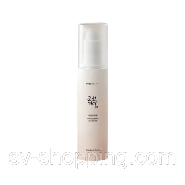 BEAUTY OF JOSEON GINSENG MOIST SUN SERUM Сонцезахисний зволожуючий серум з екстрактом женьшеню SPF 50 +PA++++, 50мл