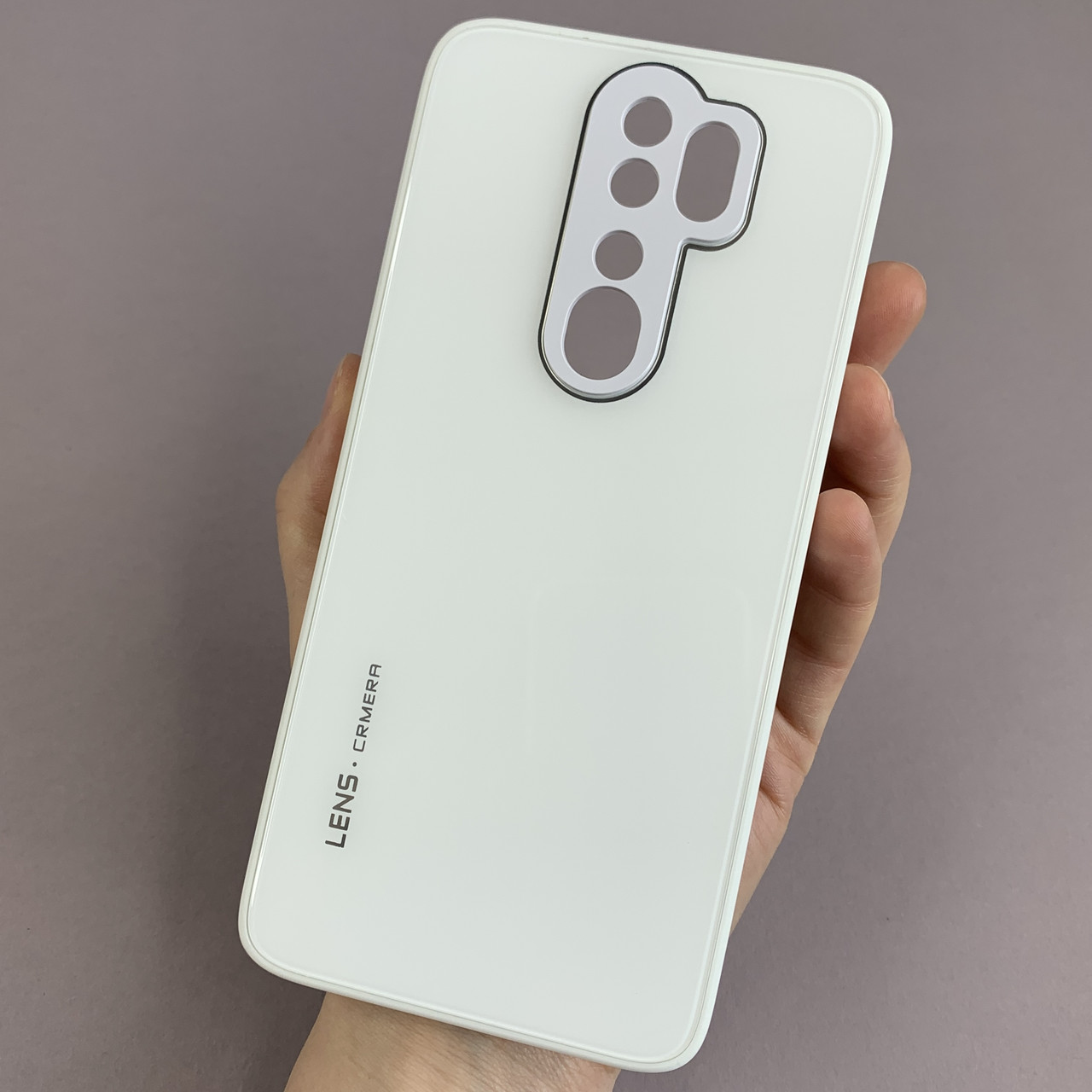 Чохол для Xiaomi Redmi Note 8 Pro скляний чохол із захистом для камери на сяомі редмі нот 8 про білий k9e