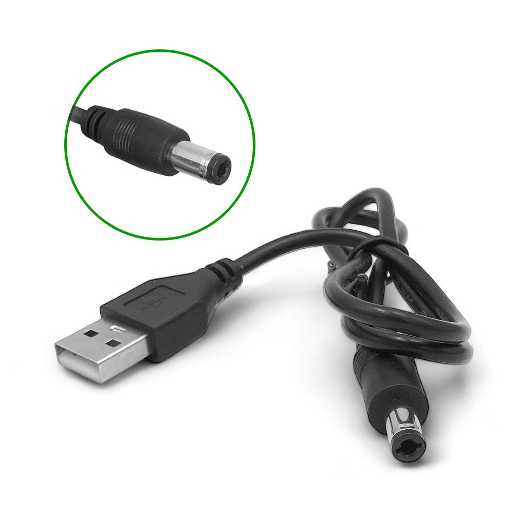 Кабель USB to DC5.5x2.5mm (0.5м), фото 1