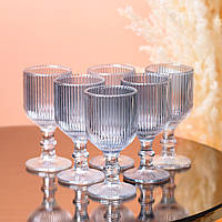 Набір чарок на ніжці 6 штук по 50 мл Блакитний